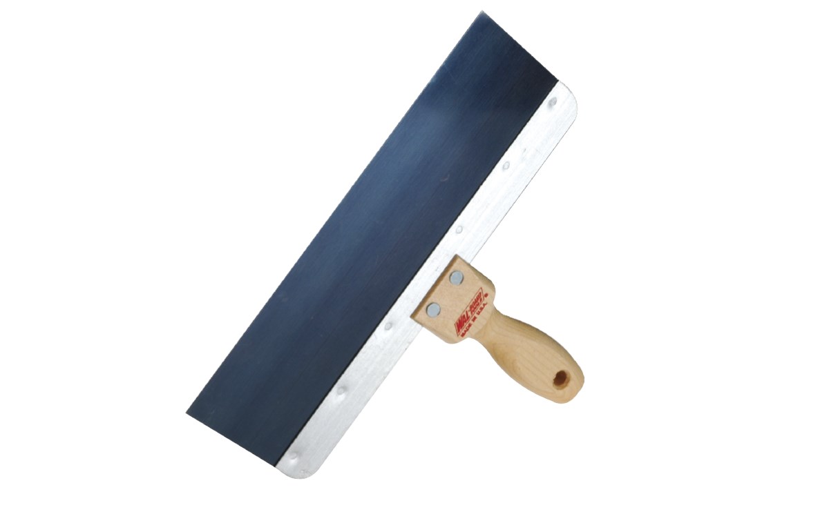 200mm blue steel taping knife wood handle